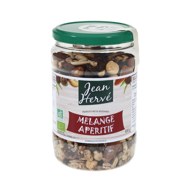 Mélange apéritif salé 400g (noisette, amande, arachide, raisin sec, graine)