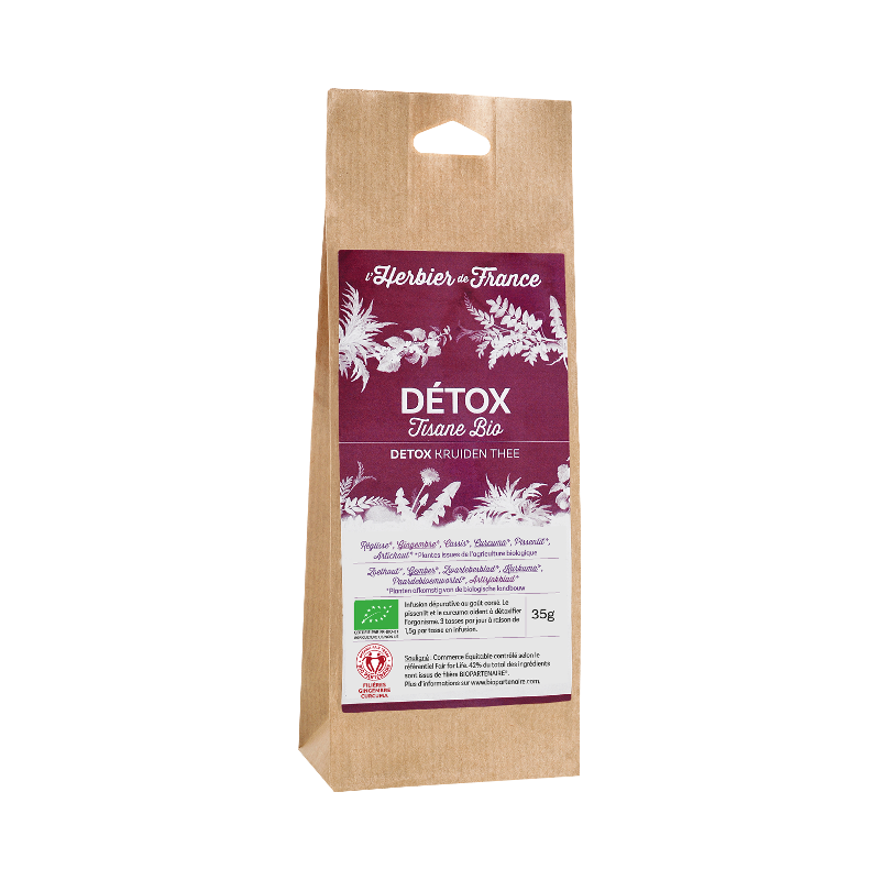 Mélange détox (réglisse, gingembre, cassis, curcuma, pissenlit, artichaut) 35g