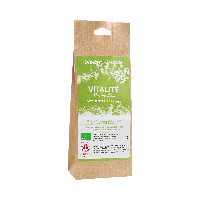 Mélange vitalité (hibiscus, cynorrhodon, cassis, thym) 35g