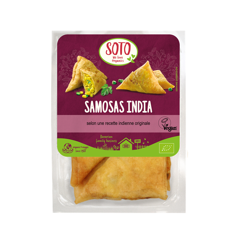 Samosas India avec un mélange de curry agréable 250g