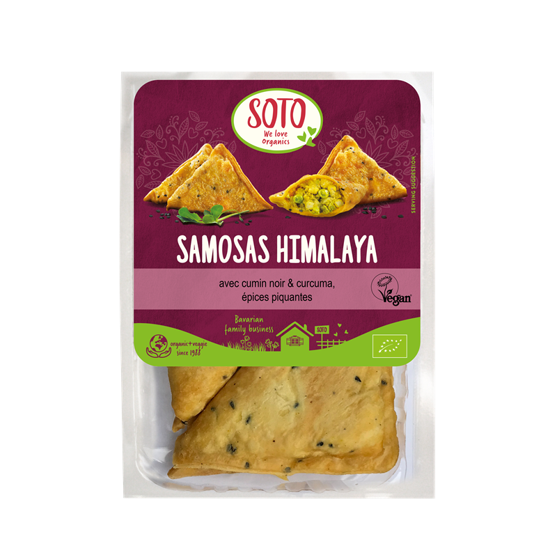 Samosas Himalaya avec cumin noir & curcuma, épices piquantes 230g