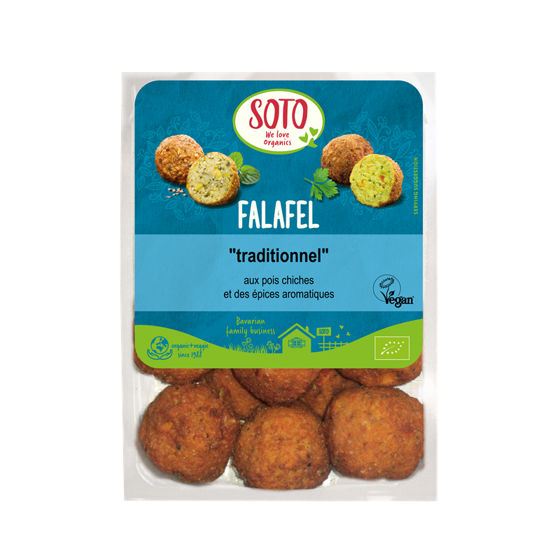 Falafel traditionnel, sans levure, sans soja, sans blé, végan, 220g