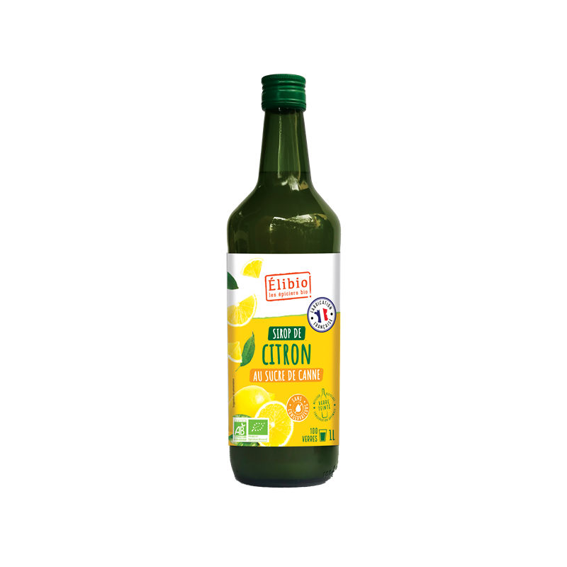 Sirop citron au sucre de canne 1L