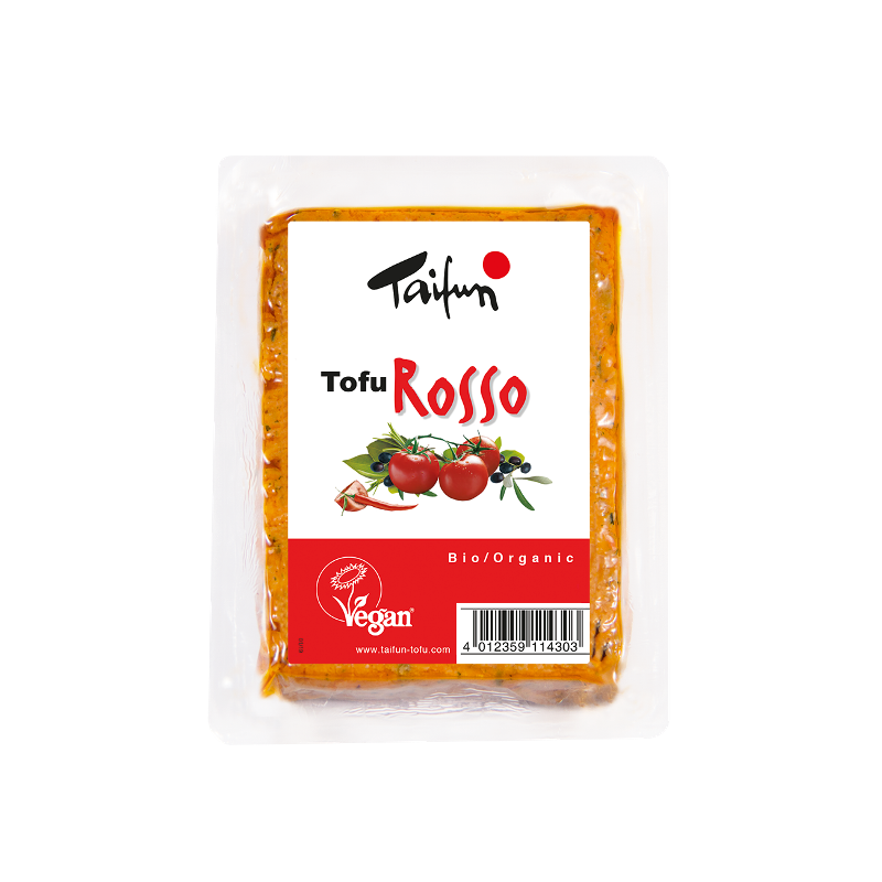 Tofu rosso, spécialité de tofu avec olives et tomates, 200g