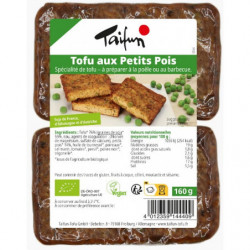 Tofu au petits pois, spécialité à préparer à la poêle ou au barbecue, 160g