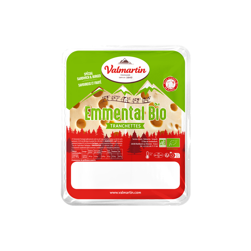 Emmental tranchette baguette 15x5, 2 x 120g