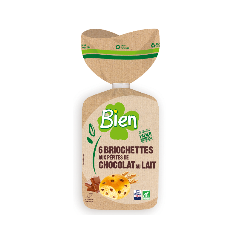 Briochette aux pépites de chocolat au lait 240g