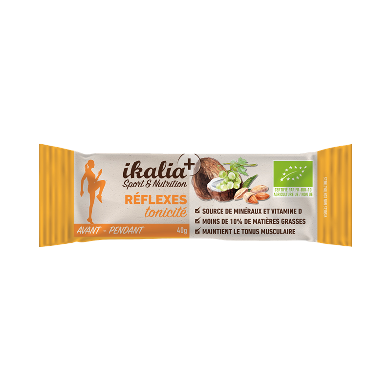 Barres réflexes et tonicité (datte,raisins secs,noix de coco,amande), 40g