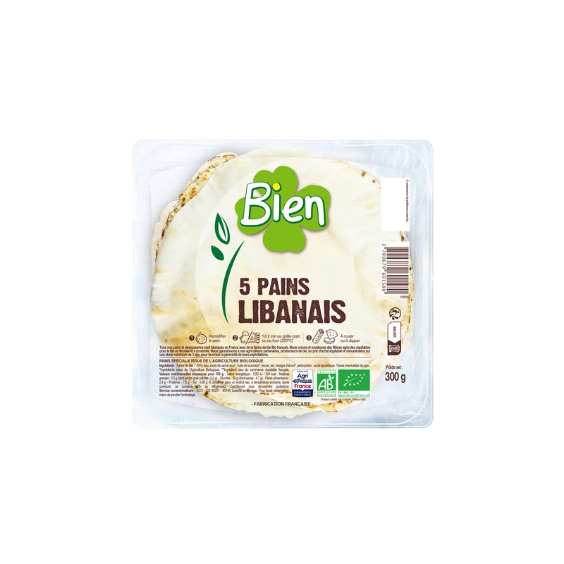 Pain libanais x5 300g