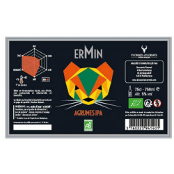 Bière agrumes IPA Ermin 5° 75cl