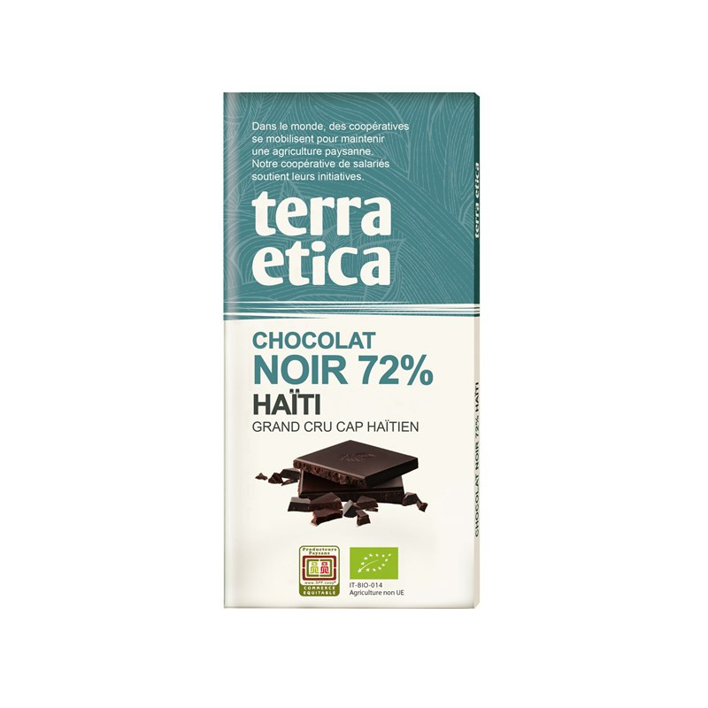 Tablette chocolat noir 72% de cacao Haïti 100g