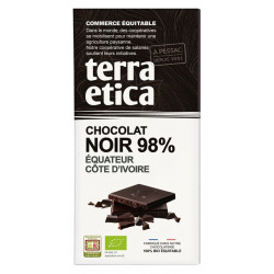 Tablette chocolat noir 98%...