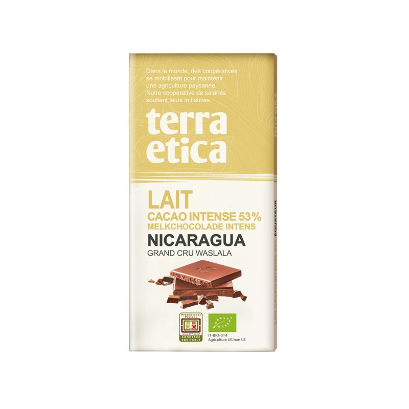 Tablette chocolat lait 53% de cacao Guatemala 100g