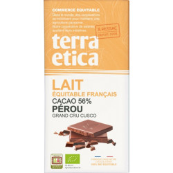 Tablette chocolat lait 56%...