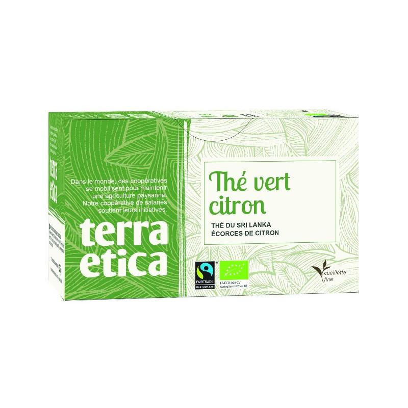 Thé vert citron x20 infusettes 36g