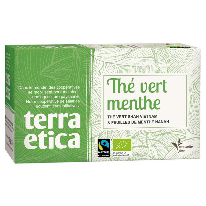 Thé vert menthe x20 infusettes 36g