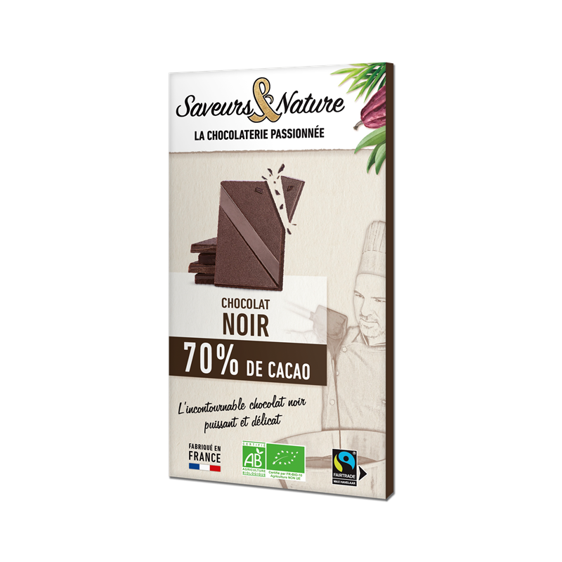 Chocolat noir 70% de cacao 80g