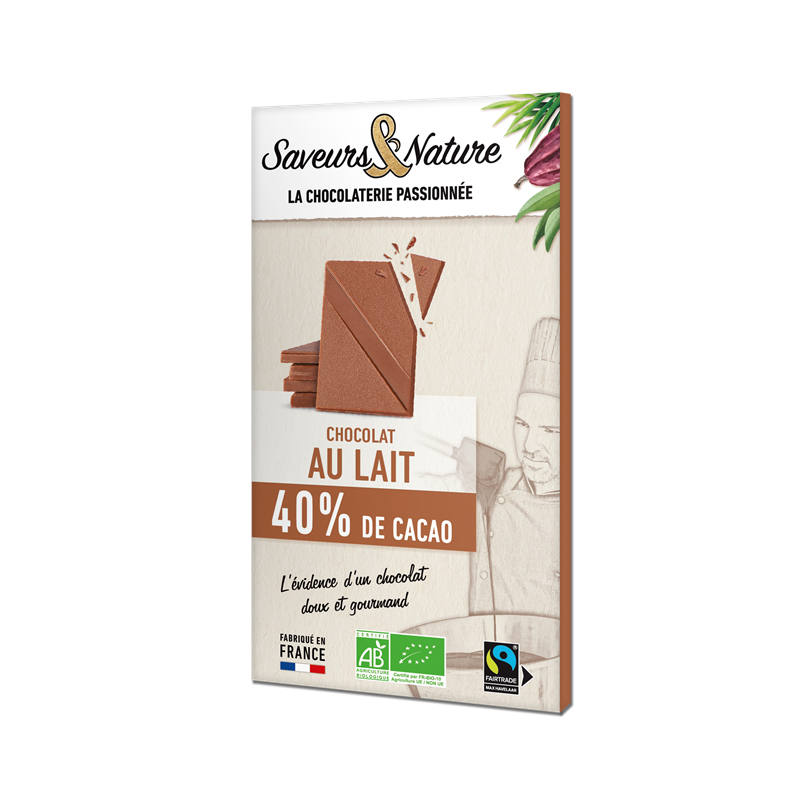 Chocolat au lait 40% 80g