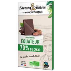 Chocolat noir 70% de cacao...