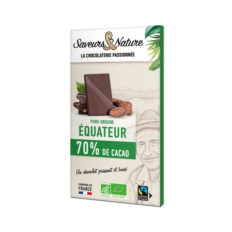 Chocolat noir 70% de cacao Equateur 80g