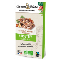 Chocolat lait 40% de cacao,...