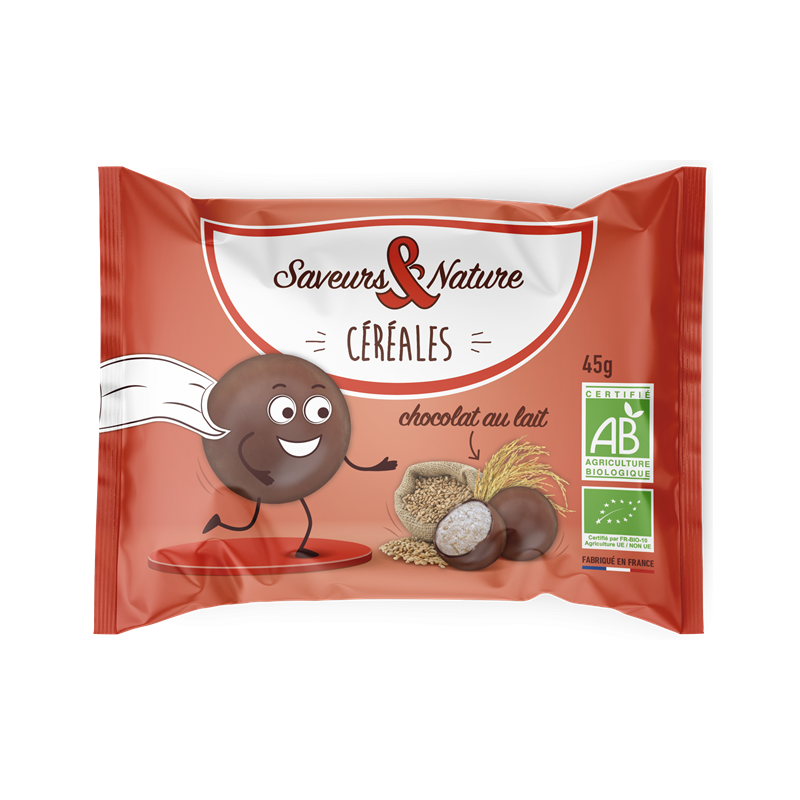 Drôles de céréales enrobées de chocolat au lait 45g