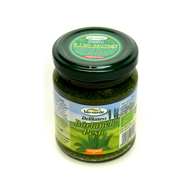 Pesto à l'ail sauvage 125ml, produit végan