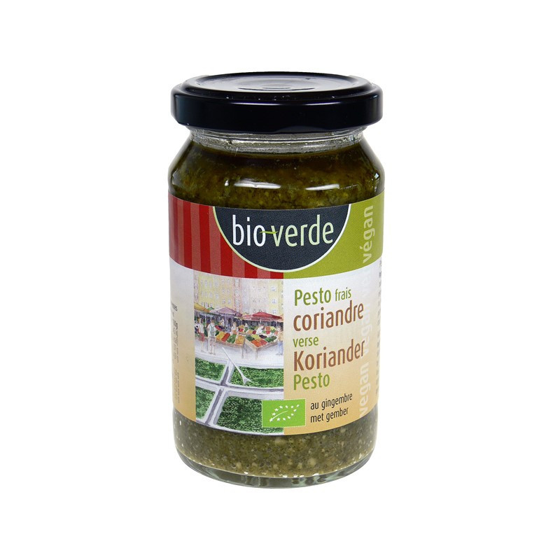 Pesto frais coriandre et gingembre 165g, végan