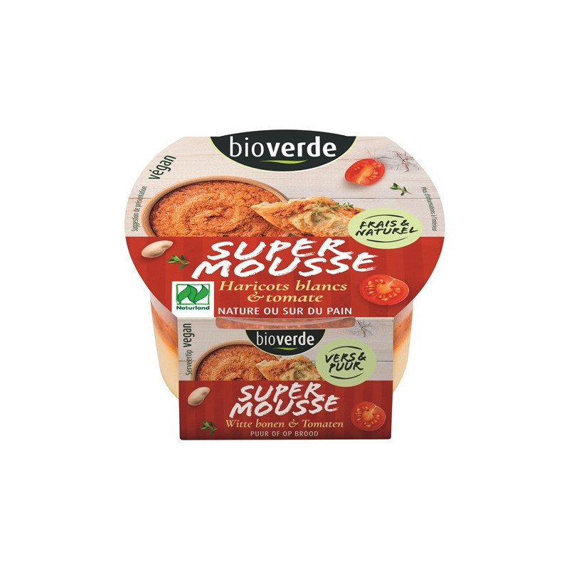 Mousse haricots blancs et tomate 150g, végan