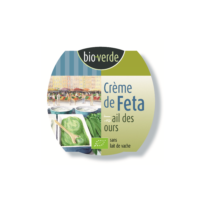 Crème de féta à l'ail des ours 125g (au lait de brebis et chèvre)