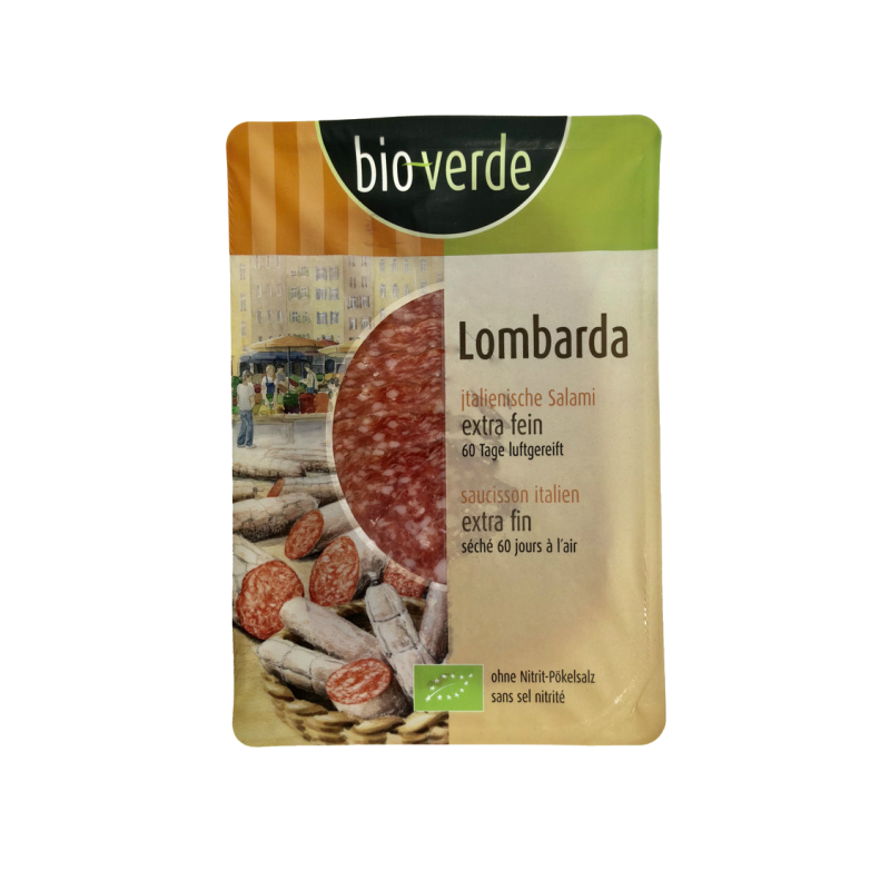 Saucisson Lombarda extra fin 80g (saucisson de porc d'Italie), sans sel nitrité