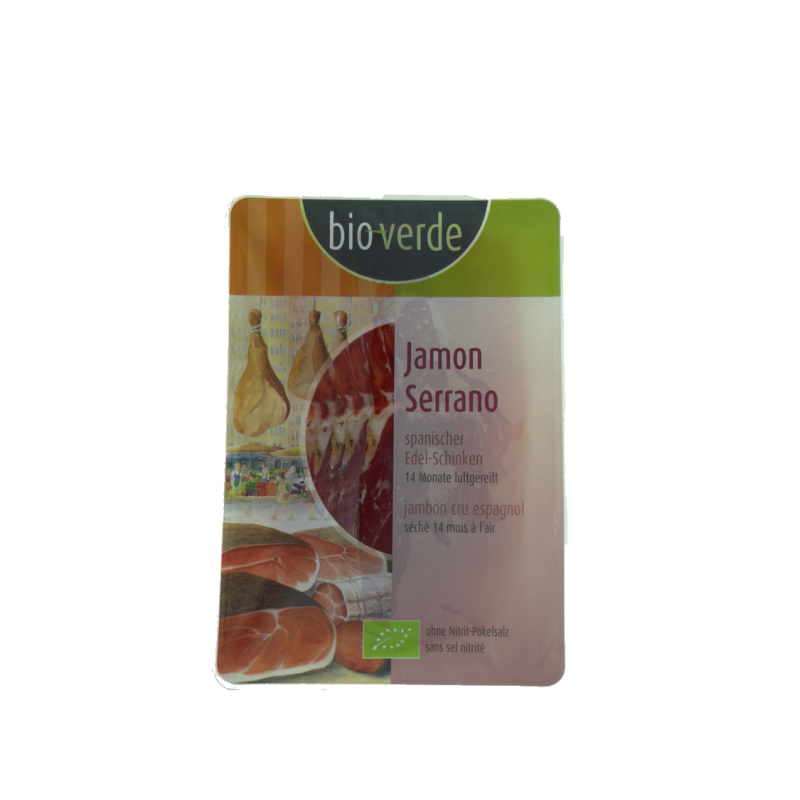 Jambon cru espagnol Serrano sans sel nitrité 80g