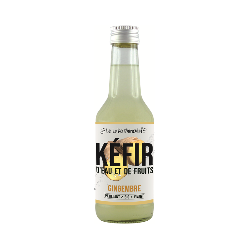 Kefir d'eau et de fruits gingembre, naturellement pétillant, 25cl