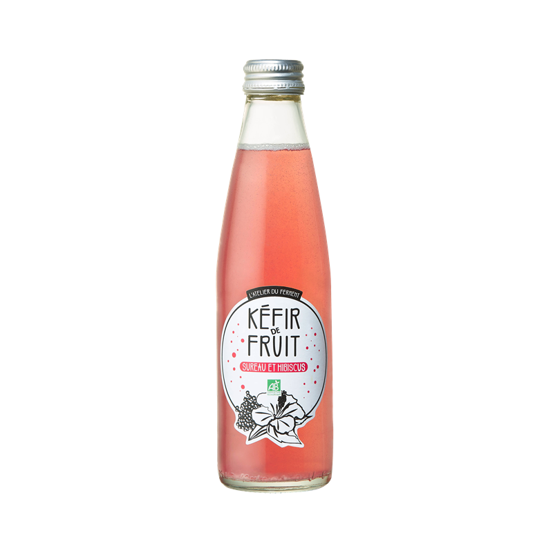 Kéfir de fruit, sureau et hibiscus, 25cl