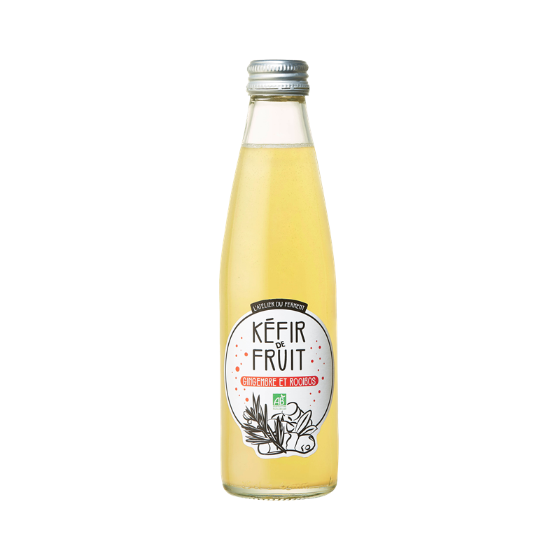 Kéfir de fruit, gingembre et rooibos, 25cl