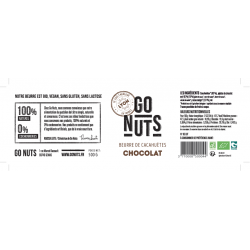 Beurre de cacahuètes chocolat, 80% de cacahuètes 500g