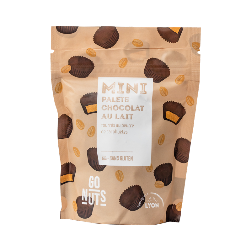 Palet chocolat au lait fourré au beurre de cacahuète 120g