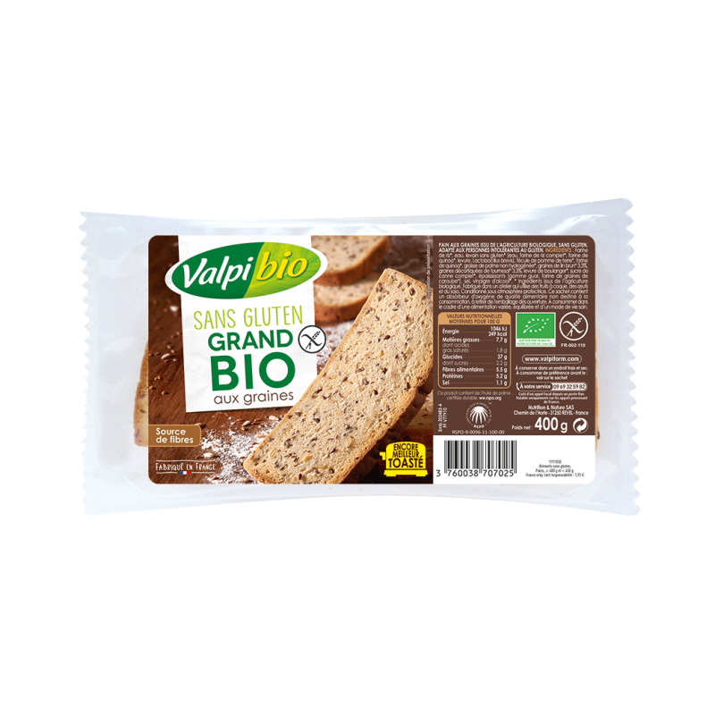 Pain Le grand Bio aux graines 400g