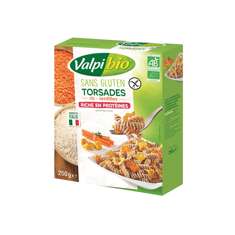 Pâte torsade riz lentille 250g