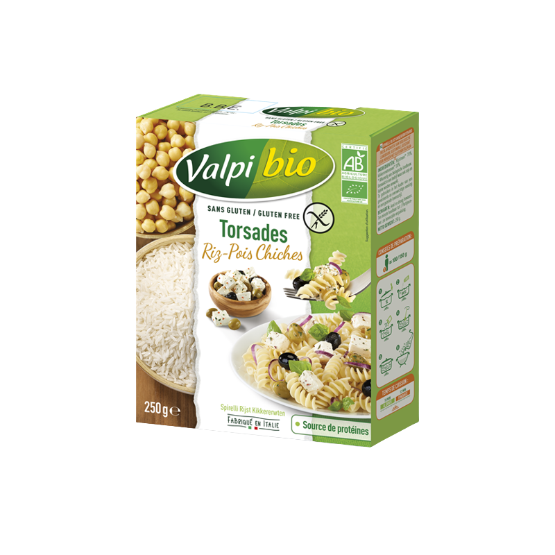 Pâte torsade riz pois chiches 250g