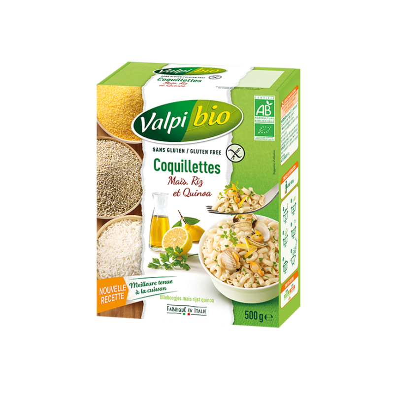 Pâte coquillette maïs riz quinoa 500g