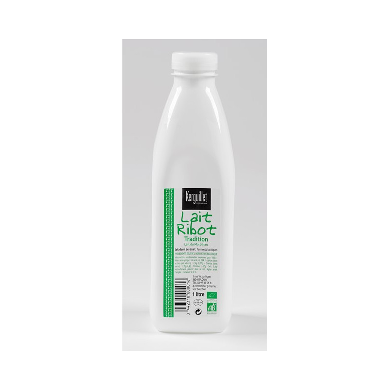 Lait Ribot tradition demi écrémé en bouteille, 1l