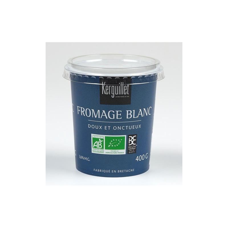 Fromage blanc lisse au lait entier 3,6%  400g