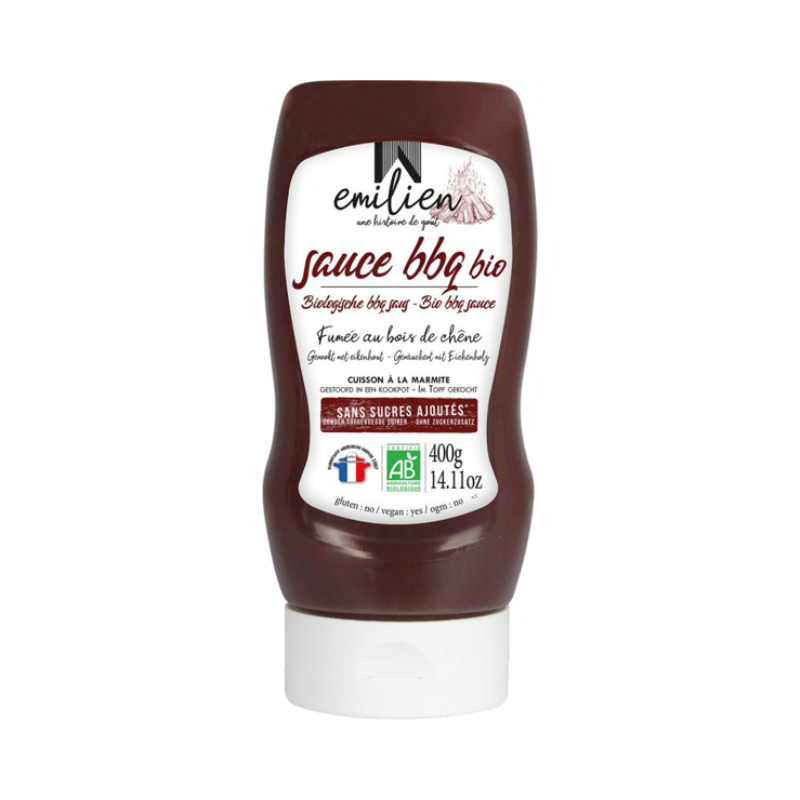 Sauce BBQ fumée au bois de chêne, squeeze, 400g