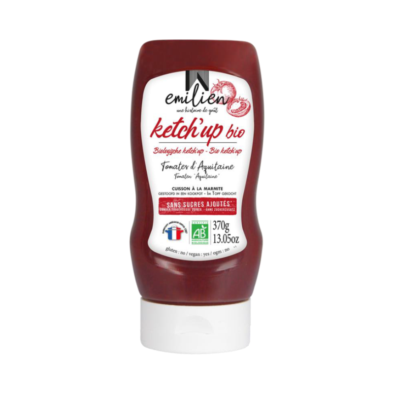 Sauce ketchup sans sucres ajoutés, squeeze, 370g