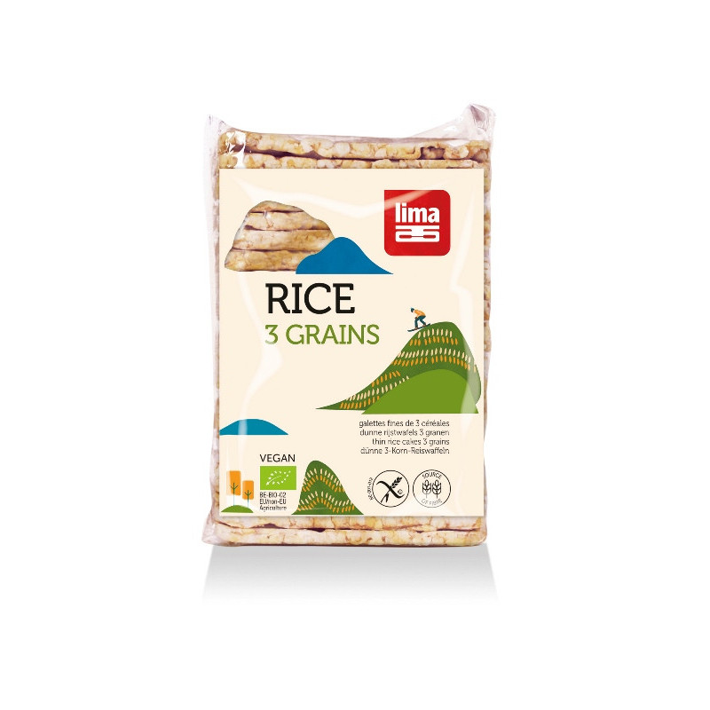 Galettes fines trois céréales (riz, sarrasin, millet) 130g