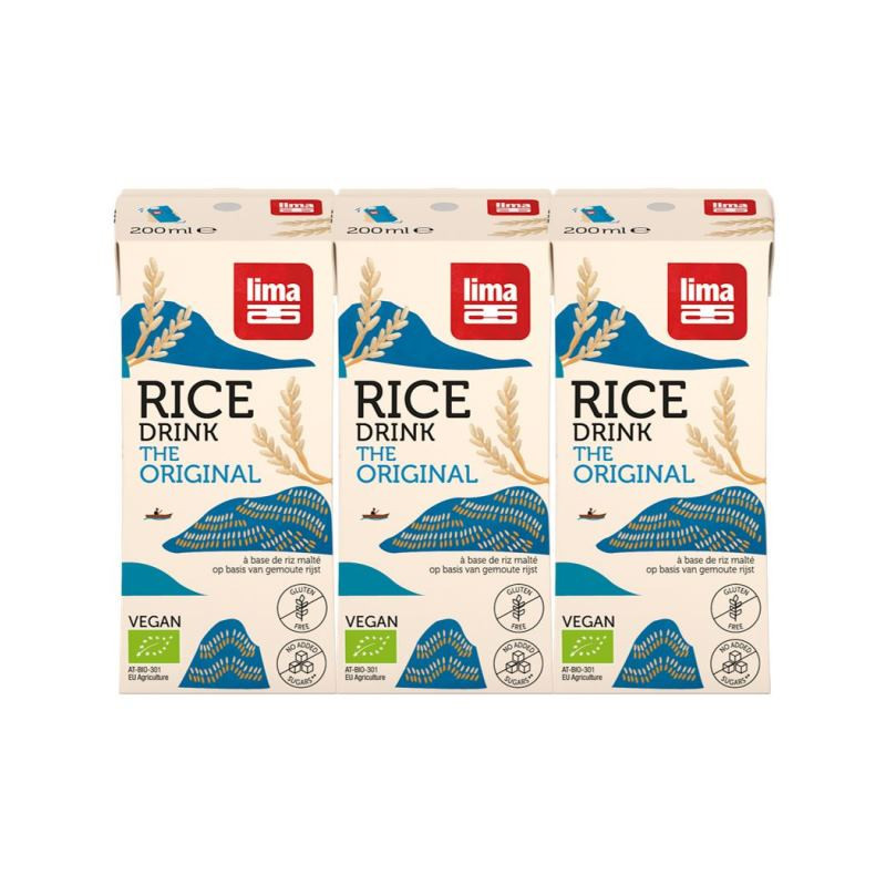 Rice drink original avec paille papier 3x200ml