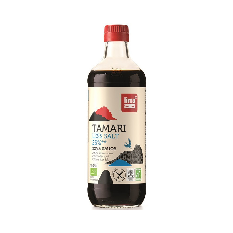 Tamari less salt, 25% de sel en moins 500ml