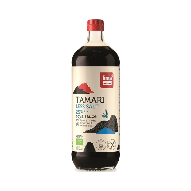 Tamari less salt, 25% de sel en moins 1l