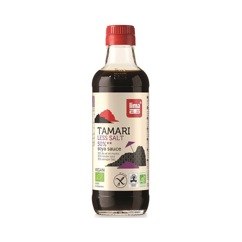 Tamari less salt, 50% de sel en moins 250ml